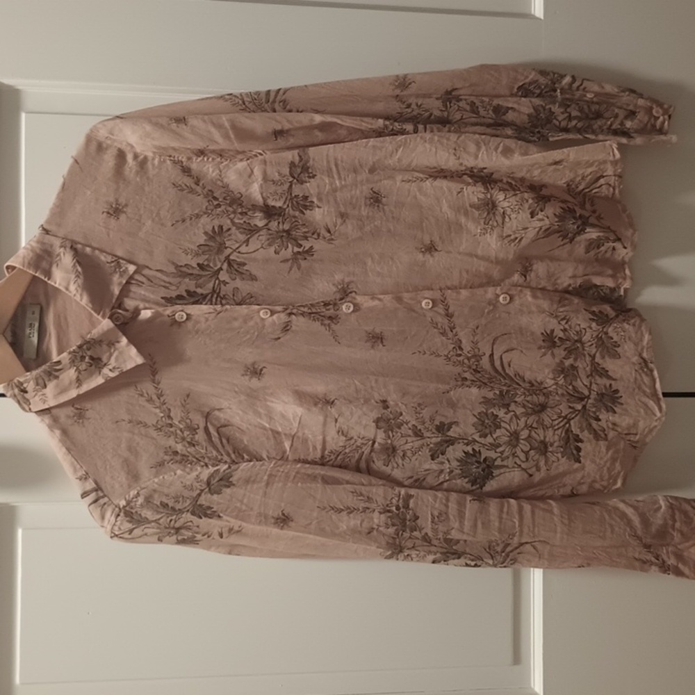 Prada Light Pink Botanical Women's Blouse